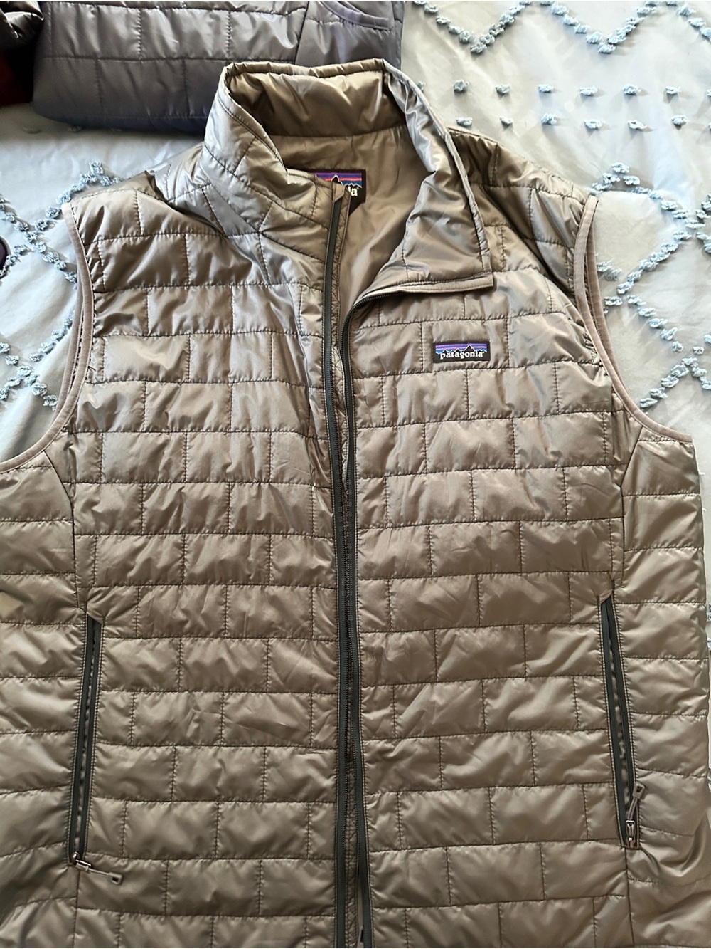 Patagonia Quilted Puffer Vest in Taupe